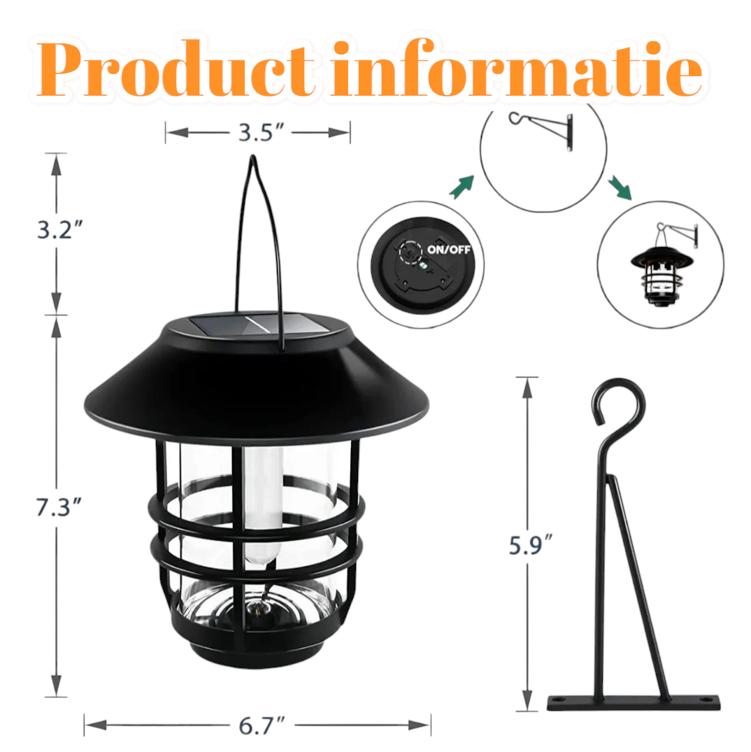 Solar hang lampen ( Vlammende verlichting)