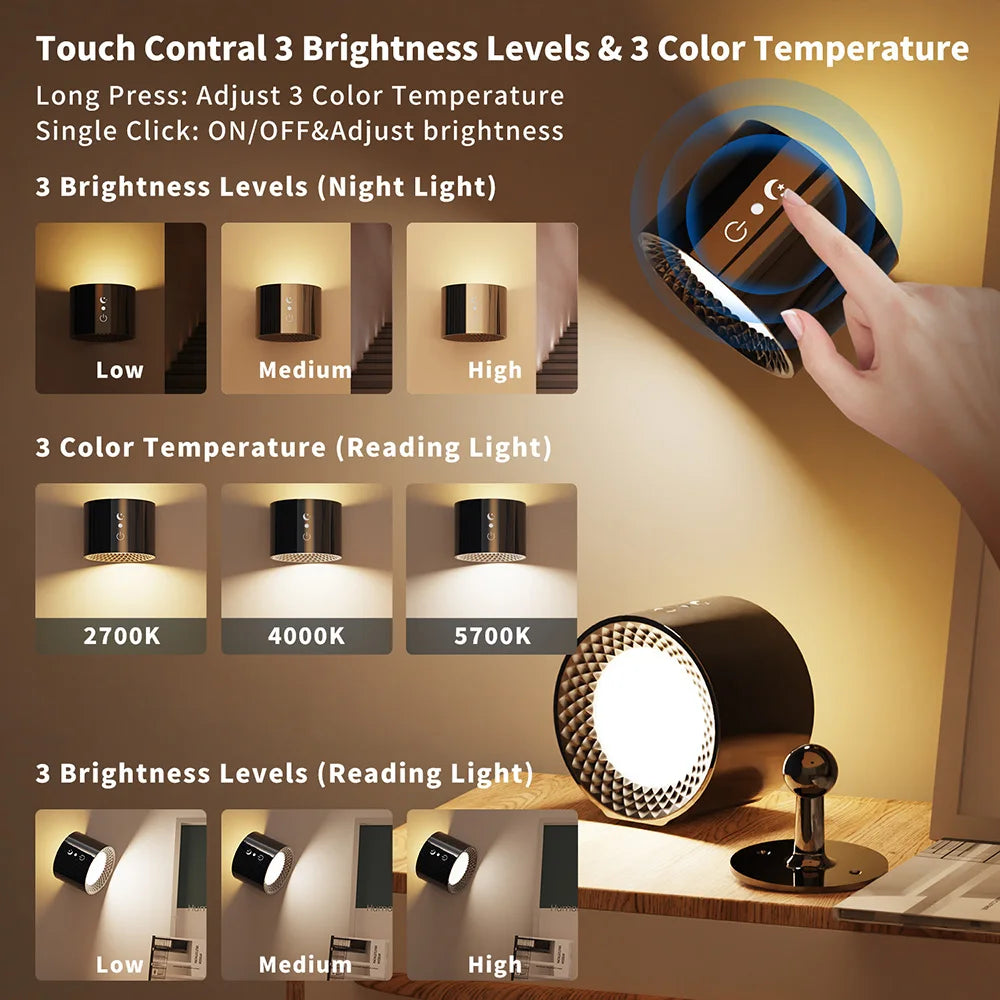 Sunny™ 360° wireless wall lamp