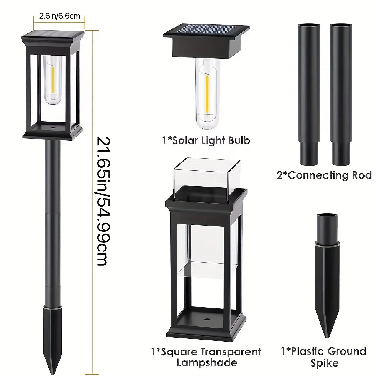 Solar LED lighting for the garden or walkways