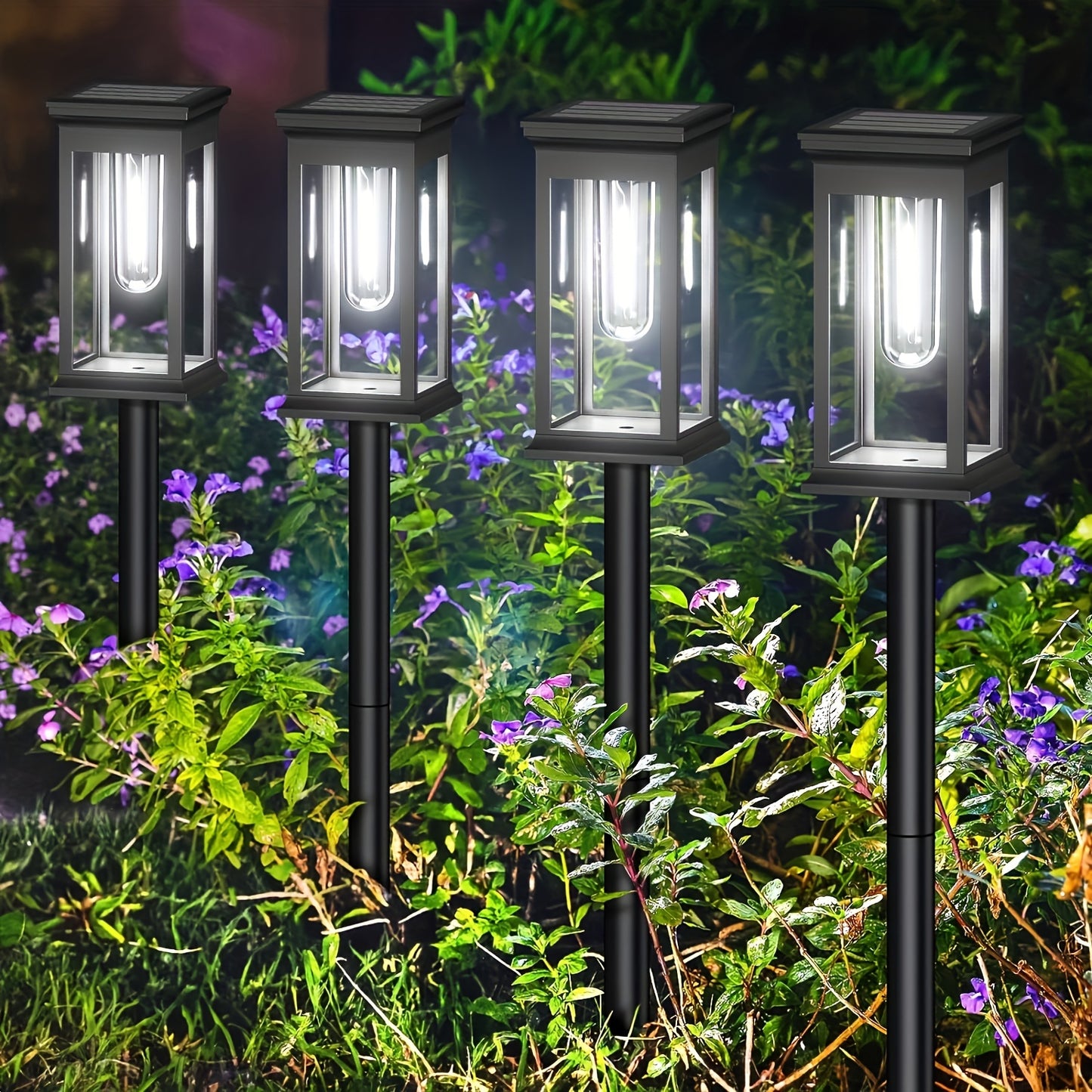 Solar LED lighting for the garden or walkways