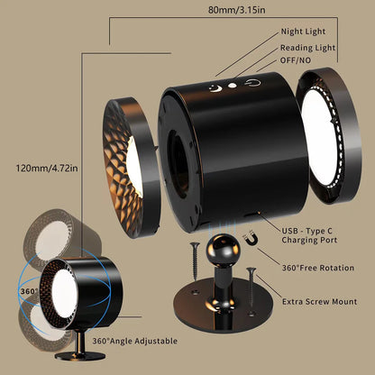 Sunny™ 360° wireless wall lamp 