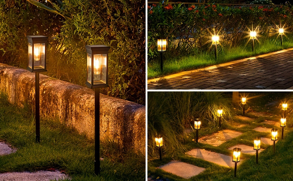 Solar LED lighting for the garden or walkways